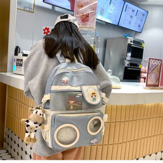 [ORDER-742] BALO ĐI HỌC MICA LƯỚI NHIỀU NGĂN CHỐNG THẤM ( KHÔNG KÈM STICKER )