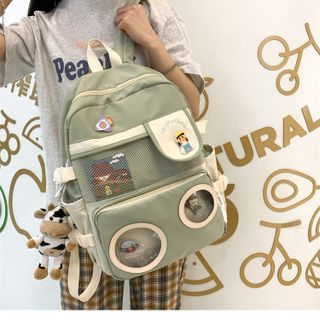 [ORDER-742] BALO ĐI HỌC MICA LƯỚI NHIỀU NGĂN CHỐNG THẤM ( KHÔNG KÈM STICKER )