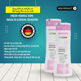Dung dịch vệ sinh phụ nữ khi mang thai và sau sinh MEDI+SWISS ITIM WASCH-LOTION 300ml nhập khẩu Đức