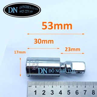 KHỚP nối khẩu 3/8 thép crv dài 53mm