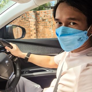 khẩu trang KF94 4D màu xanh 4 lớp kháng khuẩn