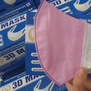 khẩu trang 3D màu hồng