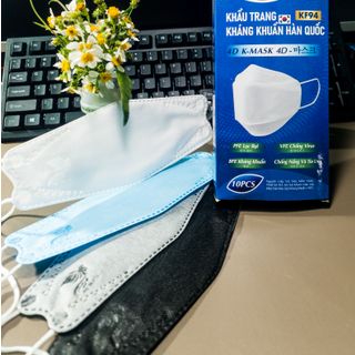 khẩu trang KF94 4D màu xanh 4 lớp kháng khuẩn