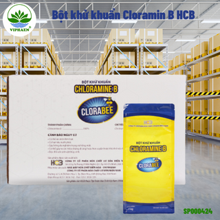 Bột khử khuẩn Cloramin B Clorabee HCCB Việt Nam, Chloramine B khử khuẩn đồ dùng,tiệt trùng nước túi 1 Kg giá sỉ