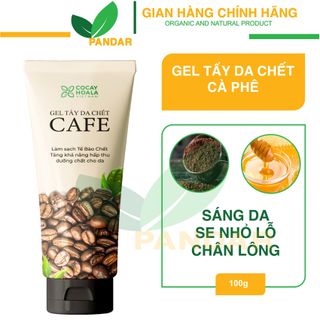 Gel Tẩy Tế bào chết cà phê, sạch da, 100g, Cỏ cây hoa lá, PANDAR