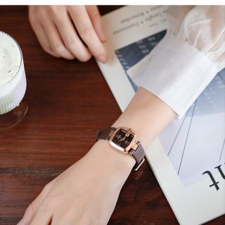 Đồng hồ nữ Guou 8190 bé dây da