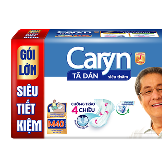 Tả Dán Người lớn Caryn ( size M 40 vòng bụng 61 - 106 cm ) gói 40 miếng Bao 2 gói