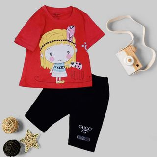 Set bộ quần áo trẻ em mùa hè LAZAKIDS mẫu Công chúa