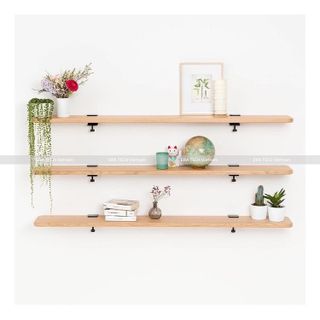 Pát đỡ kệ gỗ treo tường chịu lực chữ U thiết kế lắp đặt thông minh tiện dụng.