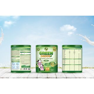 Green Daddy Sữa tăng chiều cao Canxi Nano dành cho trẻ từ 2-15 tuổi, phát triển toàn diện về trí não, chiều cao hộp 900g giá sỉ