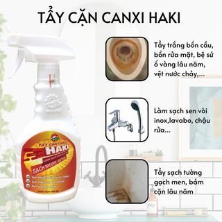 Tẩy đa năng Haki Tẩy Siêu Mạnh, Siêu Nhanh Siêu SạchTẩy thiết bị vệ sinh, bồn cầu, sàn gạch