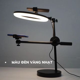 Đèn livestream để bàn hỗ trợ quay TIKTOK, LIVESTREAM, REVIEW sản phẩm, Chụp ảnh Make up, Trang điểm, hỗ trợ 3 màu đèn.