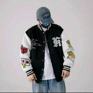 Áo khoác dù kiểu bomber logo in chữ cá tính, trẻ trung