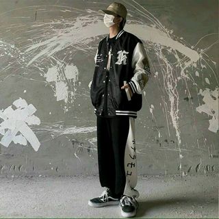 Áo khoác dù kiểu bomber logo in chữ cá tính, trẻ trung