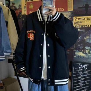 Áo khoác dù kiểu bomber logo GJ cá tính, trẻ trung