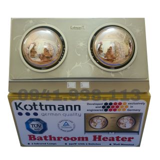 Đèn Sưởi Nhà Tắm kottmann 2 BÓNG - Đèn Sưởi Nhà Tắm Công Nghệ Đức, Chống Chói, Chống Bỏng, Ấm Nhanh- BẢO HÀNH 12 THÁNG 1 ĐỔI 1