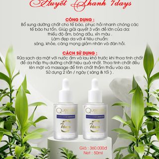 HUYẾT THANH TRẮNG DAY 7DAYS