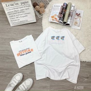 Áo thun hình 2 mặt trước sau, hàng QC