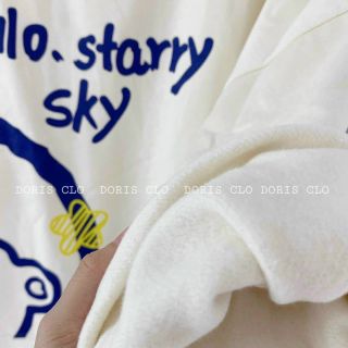 Áo sweater nỉ ngoại in tay phồng form chuẩn mềm siêu đẹp