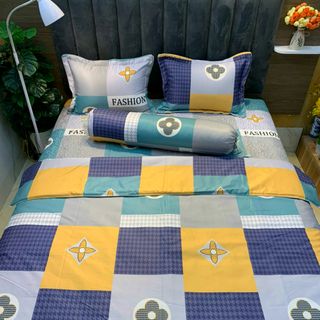 Bộ Chăn Ga Gối Lụa Thái 5 món Trần Bông