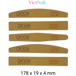 Dũa móng tay móng bột da bò DINGXI lốc 25 cây