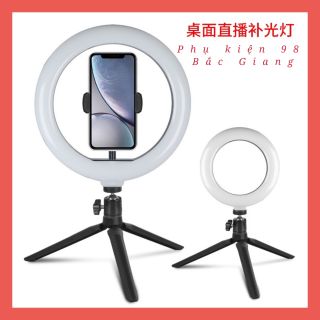 Đèn 26 cm live stream chân để bàn live tream make up trang điểm 3 chế độ sáng