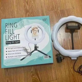 Đèn 26 cm live stream chân để bàn live tream make up trang điểm 3 chế độ sáng