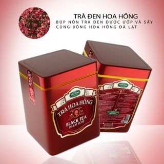 Trà Đen Hoa Hồng Cao Cấp không gây mất ngủ hộp sắt 80g/16 gói - VIETANH TEA giá sỉ