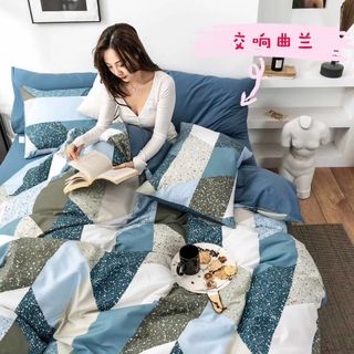 Bộ Chăn Ga Gối Cotton Living Mềm Mát