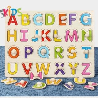 Bảng Núm Gỗ - Đồ Chơi Ghép Hình Gỗ - Size Lớn 22 x 30 cm, Nhiều Chủ Đề Giúp Bé Khám Phá Phát Triển Toàn Diện