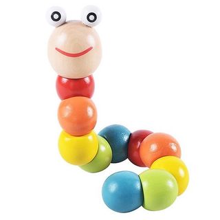 Đồ chơi gỗ - Sâu uốn dẻo - Màu sắc bắt mắt đáng yêu - Kích thước 20cm - Phù hợp bé 1-3 tuổi