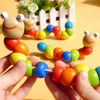 Đồ chơi gỗ - Sâu uốn dẻo - Màu sắc bắt mắt đáng yêu - Kích thước 20cm - Phù hợp bé 1-3 tuổi