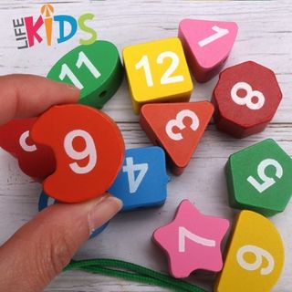 Đồng Hồ Xâu Hạt, Chất Liệu Gỗ Cao Cấp, Giúp Bé Nhận Biết Thời Gian, Số Học, Màu Sắc Toàn Diện, Phù Hợp Bé 1 - 3 T
