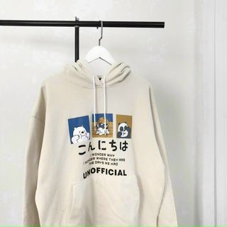 Áo hoodie in 3 con gấu form dưới 70kg không lem màu