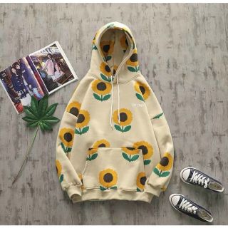 Áo hoodie bông cúc form dưới 70kg không lem màu