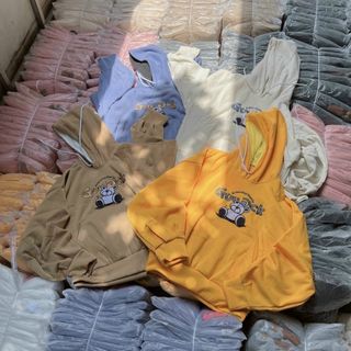 Áo hoodie chống nắng tránh mưa chất thun nỉ ngoại hình logo in GUUDCK form dưới 70kg tay phồng cánh dơi