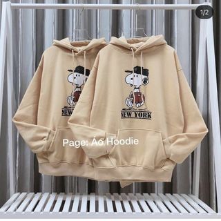 Áo hoodie chống nắng tránh mưa chất thun nỉ ngoại hình logo in hoạt hình cún form dưới 70kg tay phồng cánh dơi