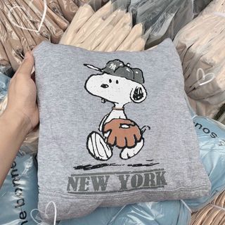 Áo hoodie chống nắng tránh mưa chất thun nỉ ngoại hình logo in hoạt hình cún form dưới 70kg tay phồng cánh dơi