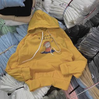 Áo Hoodie logo in nổi chữ hàn form dưới 70kg thun nỉ ngoại mềm mịn
