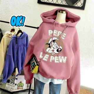 Áo hoodie chống nắng tránh mưa chất thun nỉ ngoại hình logo in pepe le pew form dưới 70kg tay phồng cánh dơi