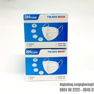 Khẩu trang TWN95 có van 5 lớp kháng khuẩn (10 cái/hộp)