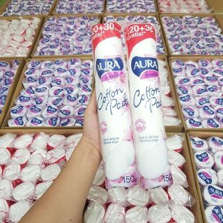 Bông tẩy trang Aura Beauty 120+30 miếng
