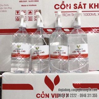 Cồn 70 độ VIP 77 1000ml (vòi xịt)