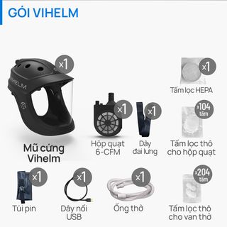 Mũ bảo hộ Vihelm - Mũ cách ly di động phòng chống dịch Covid