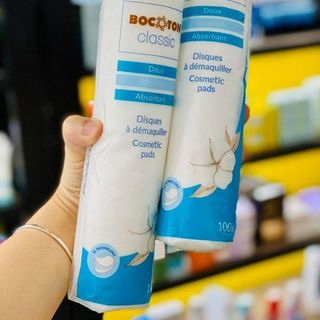 Bông tẩy trang Bocoton Pháp xanh 100miếng