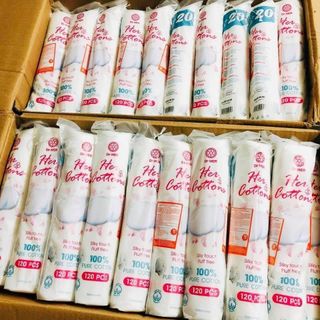 Bông tẩy trang Her Cottons 100 +20PCS