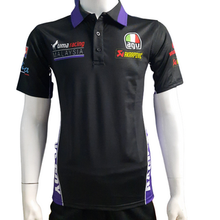 Áo thun nam có cổ Uma Racing in chuyển nhiệt thể thao