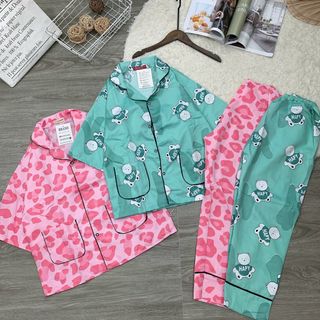 Pijama quần dài form áo cánh dơi