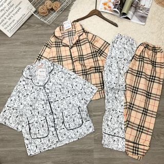 Pijama quần dài form áo cánh dơi