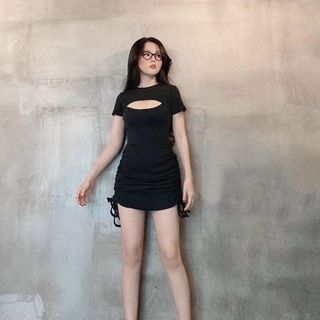 Đầm Khoét Rút Ngắn